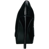 Sort Lakl�der 13,5 cm CHLOE-01 store st�rrelser pumps sko