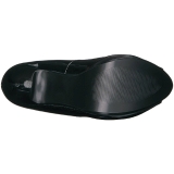 Sort Lakl�der 13,5 cm CHLOE-01 store st�rrelser pumps sko