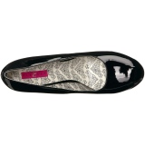 Sort Lakl�der 14,5 cm Burlesque TEEZE-06W pumps brede f�dder til m�nd
