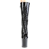 Sort Lakl�der 20 cm FLA-1050 ekstremt h�jh�lede ankelst�vler - h�je plateaust�vler