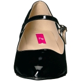 Sort Lakl�der 5 cm FAB-425 store st�rrelser pumps sko