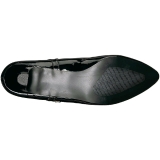 Sort Lakl�der 5 cm FAB-425 store st�rrelser pumps sko