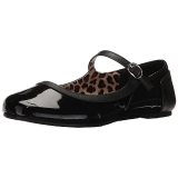 Sort Lakl�der ANNA-02 store st�rrelser ballerina sko