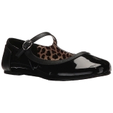 Sort Lakl�der ANNA-02 store st�rrelser ballerina sko