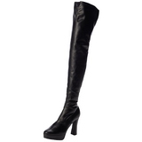 Sort Mat 13 cm ELECTRA-3000Z overknee st�vler med h�l til M�nd