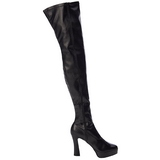 Sort Mat 13 cm ELECTRA-3000Z overknee st�vler med h�l til M�nd