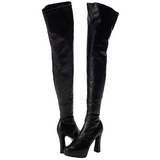 Sort Mat 13 cm ELECTRA-3000Z overknee st�vler med h�l til M�nd