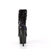 Sort Pailletter 18 cm ADORE-1042SQ kvinder h�jh�lede boots plateau