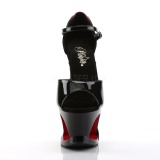Sort R�d 18 cm MOON-760FH Korsetter H�jh�lede Sko Platform