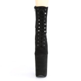 Sort Vegan 23 cm INFINITY-1020FS ekstremt h�jh�lede ankelst�vler - h�je plateaust�vler