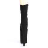 Sort Vegan 23 cm INFINITY-1020FS ekstremt h�jh�lede ankelst�vler - h�je plateaust�vler