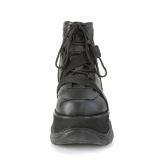 Sort Vegan 7,5 cm NEPTUNE-181 demoniacult ankelst�vler - unisex cyberpunk ankelst�vler