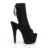 Sort faux suede 18 cm ADORE-1018FS pole dance ankelst�vler