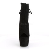 Sort faux suede 18 cm ADORE-1018FS pole dance ankelst�vler