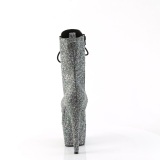 Sort glitter 18 cm ADORE-1040GR kvinder hjhlede boots plateau