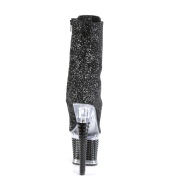 Sort glitter 20 cm SPECTATOR-1040G h�jh�lede ankelst�vler - pole dance st�vletter