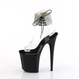 Sorte 20 cm FLAMINGO-2RS pleaser h�je h�le med strass ankelmanchet