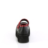 Sorte 6 cm SPRITE-01 emo maryjane sko - plateausko med spnde
