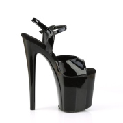 Sorte sandaler 20 cm NAUGHTY-809 h�jh�lede sandaler plateau