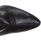 Sorte vegan 13 cm SEDUCE-2000 spidse støvler med stiletter hæle
