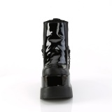 Sorte vegan boots 13 cm VOID-50 demonia støvler med kilehæle