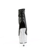 Strass 18 cm ADORE-1018LG �ben t� ankelboots - h�jh�lede boots sort