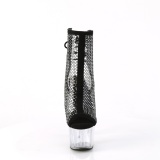 Strass sten 18 cm ADORE-1018RM Sorte hjhlede boots plateau