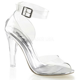 Transparent 11,5 cm CLEARLY-430 High Heeled Evening Sandals
