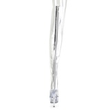 Transparent 15 cm DELIGHT-3026 overknee boots with laces