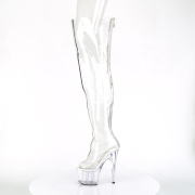 Transparent 18 cm ADORE-3021 Sexy Overknee Støvler