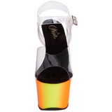 Transparent 18 cm RAINBOW-308UV H�jh�lede Sandaler Neon Plateau