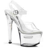 Transparent 18 cm TIPJAR-708-2 stripper sandaler poledance sko