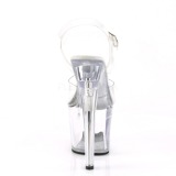 Transparent 18 cm TREASURE-708RAD stripper sandaler poledance sko