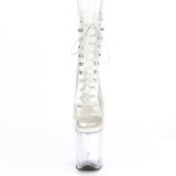 Transparent 20 cm FLAMINGO-1021C h�jh�lede st�vler - pole dance st�vler