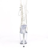 Transparent 20 cm FLAMINGO-1021C h�jh�lede st�vler - pole dance st�vler