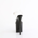 Transparent 20 cm NAUGHTY-808 Black platform high heels shoes