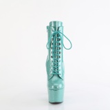 Turkisbl glitter 18 cm kvinder hjhlede boots plateau