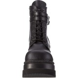Vegan 11,5 cm SHAKER-52 demoniacult alternativ kilehl boots plateau sort