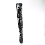Vegan 15 cm SULTRY-4000 Black overknee high heel boots