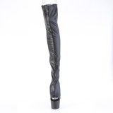 Vegan 18 cm ADORE-3017 high heeled thigh high boots open toe with lace up