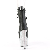 Vegan 18 cm BEJ-1021-7 �ben t� ankelboots - h�jh�lede boots sort
