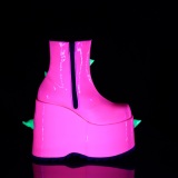 Vegan 18 cm SLAY-77 demoniacult alternativ plateau boots neon