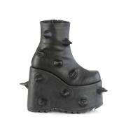 Vegan 18 cm SLAY-77 demoniacult alternativ plateau boots sort