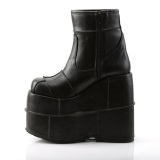 Vegan 18 cm STACK-201 m�nd ankelst�vler cyberpunk ankel boots ekstrem plateau