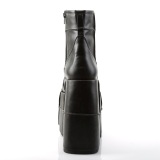 Vegan 18 cm STACK-201 m�nd ankelst�vler cyberpunk ankel boots ekstrem plateau