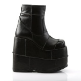 Vegan 18 cm STACK-201 m�nd ankelst�vler cyberpunk ankel boots ekstrem plateau