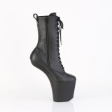 Vegan 20 cm CRAZE-1040 Heelless ankle boots pony heels sorte
