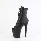 Vegan 20 cm FLAMINGO-1021 �ben t� ankelboots - h�jh�lede boots sort