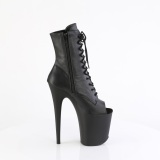 Vegan 20 cm FLAMINGO-1021 �ben t� ankelboots - h�jh�lede boots sort