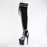 Vegan 20 cm FLAMINGO-3027SP Black overknee high heel boots